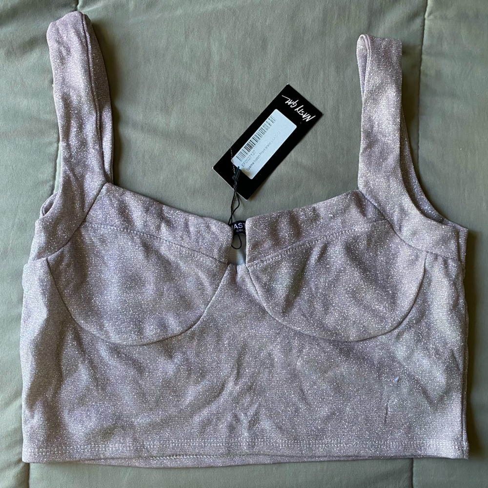 NASTY GAL sparkly bralette top